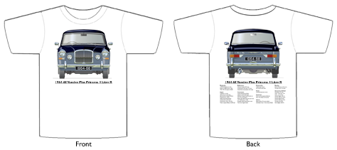 Vanden Plas Princess 4 Litre R 1964-68 T-shirt Front & Back